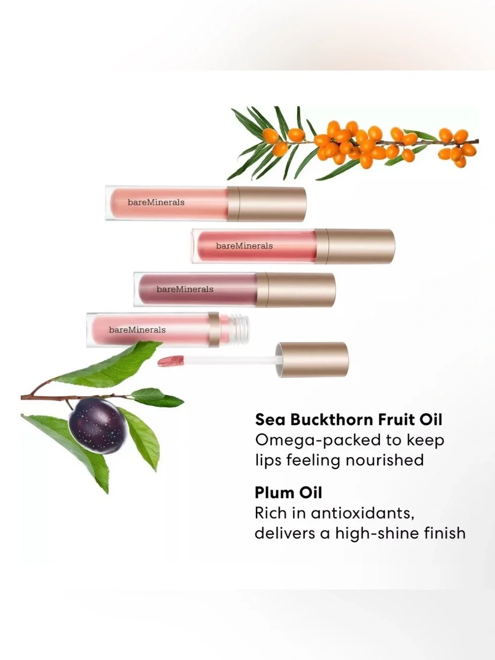 BareMinerals Lip Gloss-Balm Sincerity rosewood - Mini Size